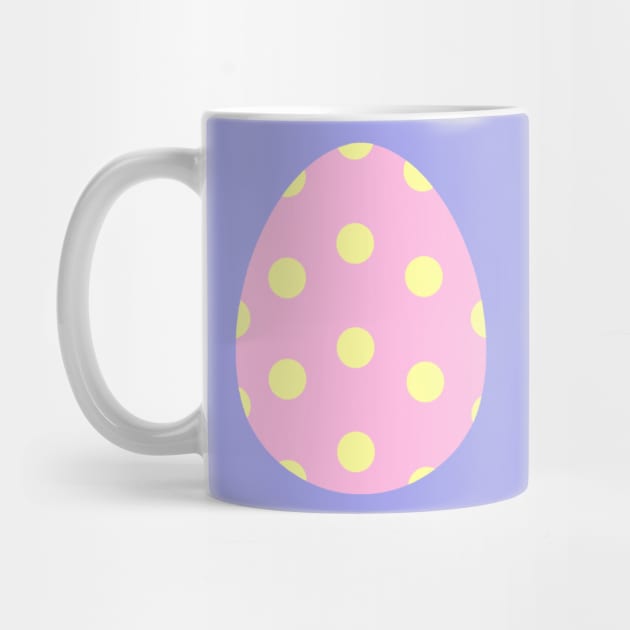 Easter egg pink with yellow dots by Crea Twinkles